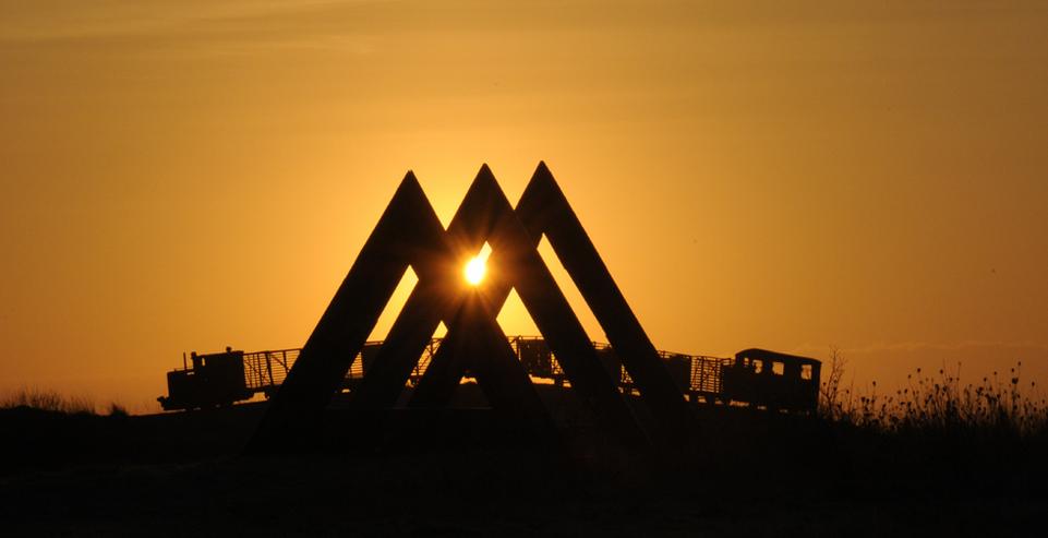 Sunrise at Sculpture in the Parklands, Lough Boora.