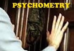 Image of woman's hand touching a wooden front door to pick up the energy during a Psychometry Energy Reading