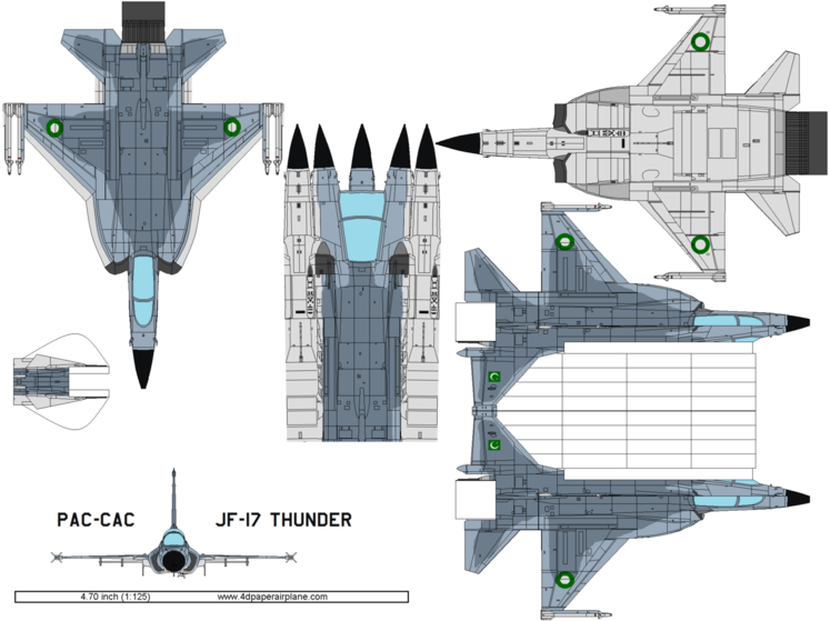 4D model template of PAC JF-17 Thunder