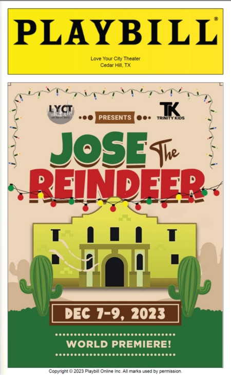 Jose the Reindeer Playbill