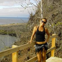 Jenny Fernanda Basantes, at the Interpretation Center in San Cristobal