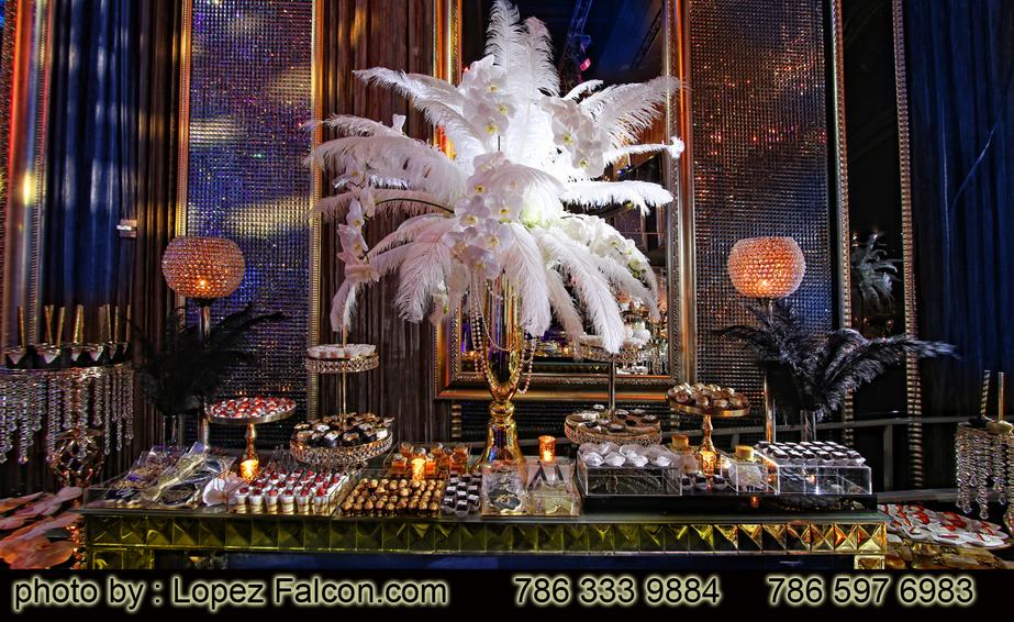 Quince anos Quinces Great Gatsby Centerpieces Table Center Decoracion Miami Mesa de postres