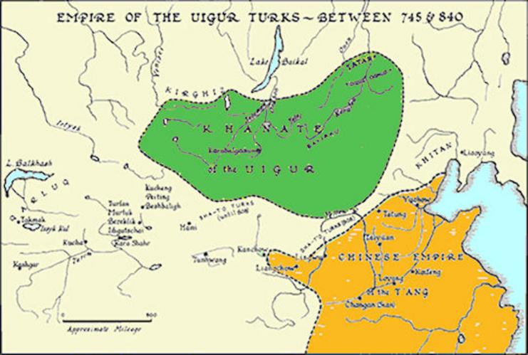 Uighur Empire Map - Bahadir Gezer
