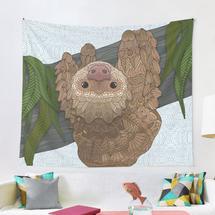 sloth wall tapestry