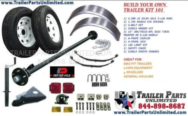 Trailer Parts Store  Shop axle, springs, hubs, and other trailer parts  today