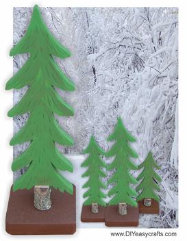 How to make DIY Wood Christmas Tree decorations. www.DIYeasycrafts.com