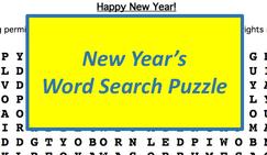New Year's Word Search Puzzle