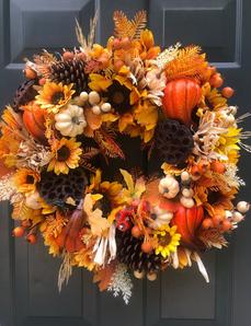 Fall Cornucopia Wreath