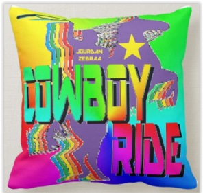 Cowboy Ride Famous MixTape Pillow 16"x16