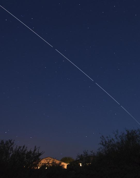 international space station over arizona