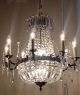 Crystal Chandelier antique vintage new cleaning hanging moving cleaned clean restored restores