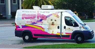 Pink mobile best sale pet grooming