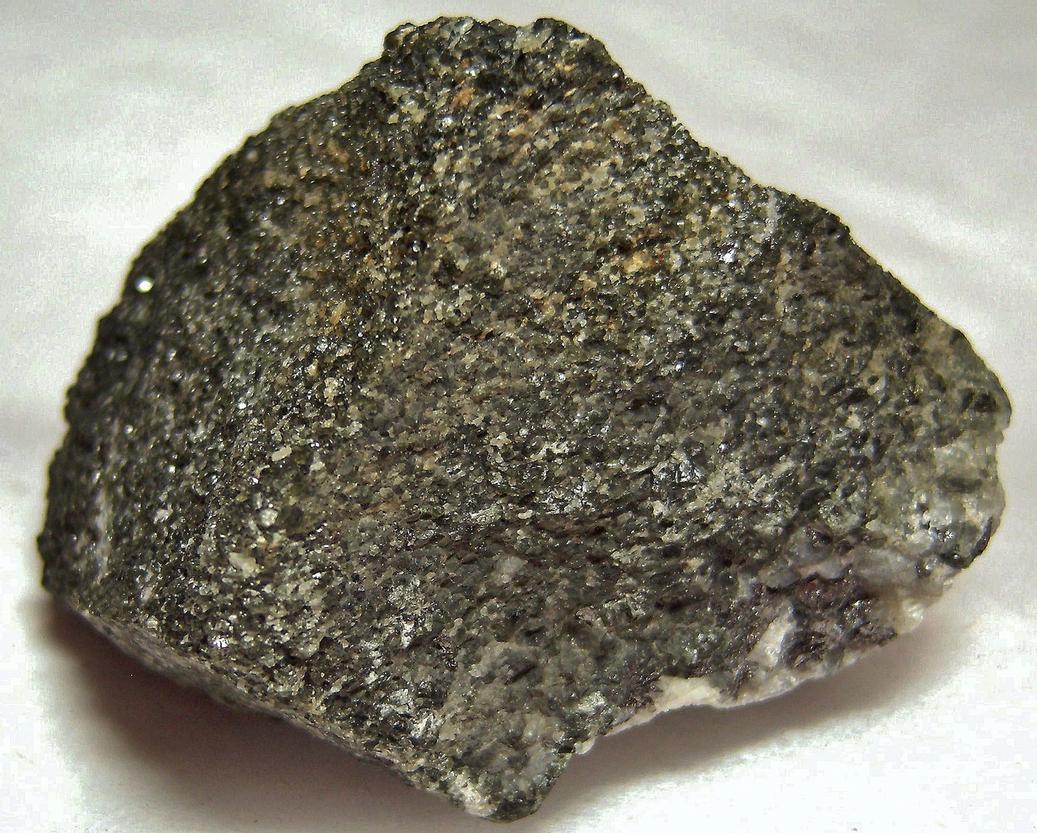 Graphite, fluorescent Meionite Scapolite, green pyroxene - Lead Hill Mines (Chilson Hill mine), Ticonderoga, Ticonderoga Township, Essex County, New York, USA