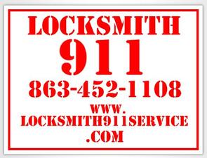 Locksmith 911 Service Stencil Logo