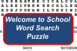 back to school word search puzzle