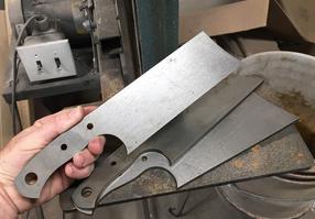 Water jet cut knife Cleaver Knife making blanks