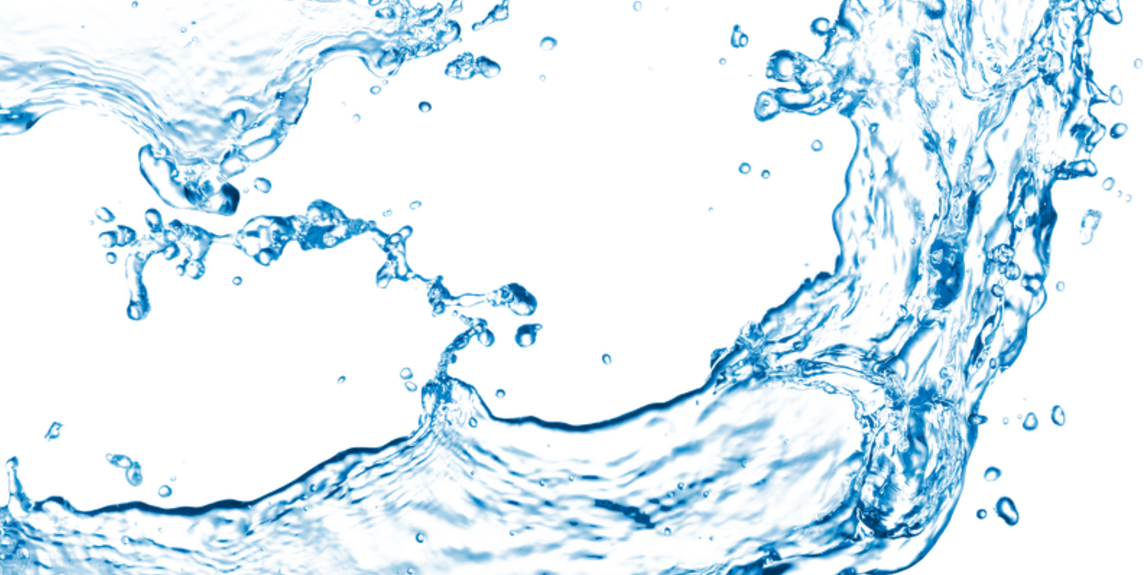 Transparent image of water cascade splash