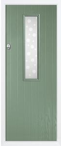 1 square composite door in chartwell green