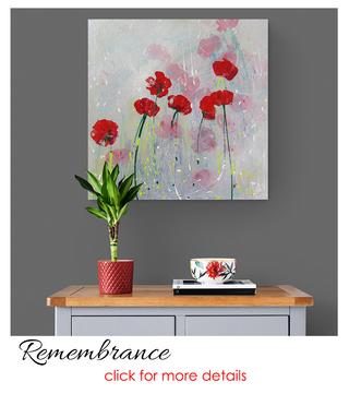 red poppies, poppy painting, large painting