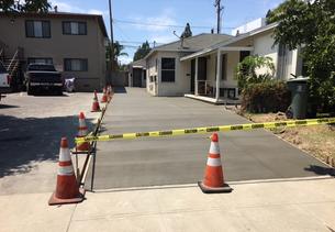 Concrete work getting dry in Los Angeles