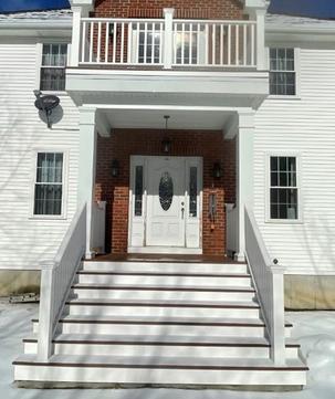 Completed exterior staircase Norton, MA.