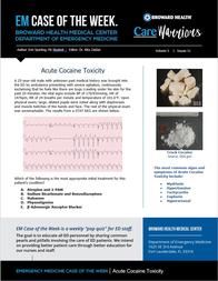 Acute Cocaine Toxicity, Erin Sperling, PA, EM