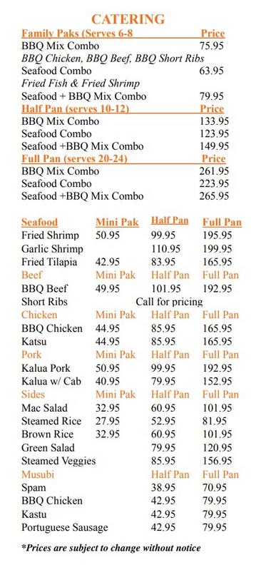 L&l hawaiian bbq deals menu