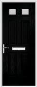 4 Panel 2 Square Composite Door obscure glass
