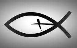 Icthus with cross logo