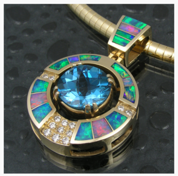 Australian opal pendant by The Hileman Collection.