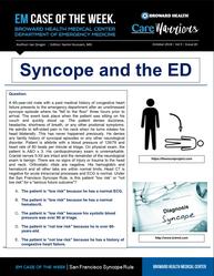 Syncope, EM, fall, pass out, ian singer