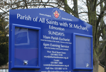 classic aluminium church notice boards