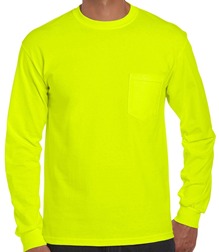 long sleeve neon yellow shirt