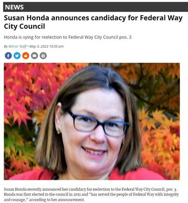 Federal Way Mirror Interview Susan Honda