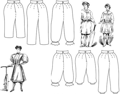 1850 – 1900 Bloomers, Turkish Trousers, or Knickerbockers