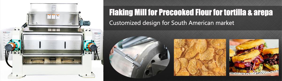 flaking mill for precooked flour