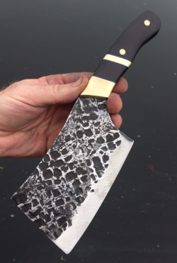 How to make a Cross Cut hammer Peened Cleaver knife. FREE step by step instructions. www.DIYeasycrafts.com