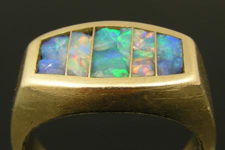 Opal inlay ring in need of repair
