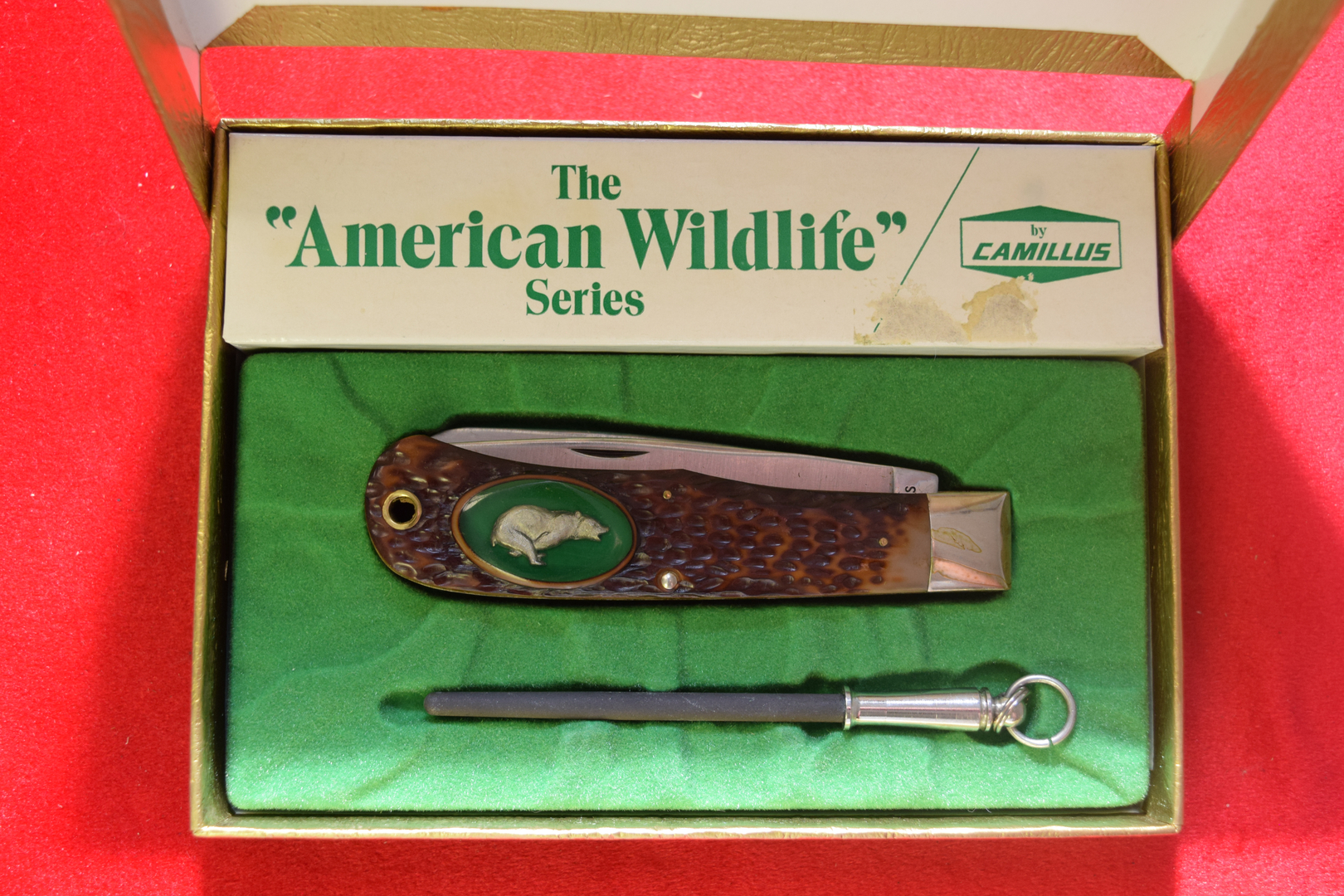 CAMILLUS FILLET KNIFE #1006 American Wildlife Pewter Bass  W/Packaging,Papers $319.99 - PicClick