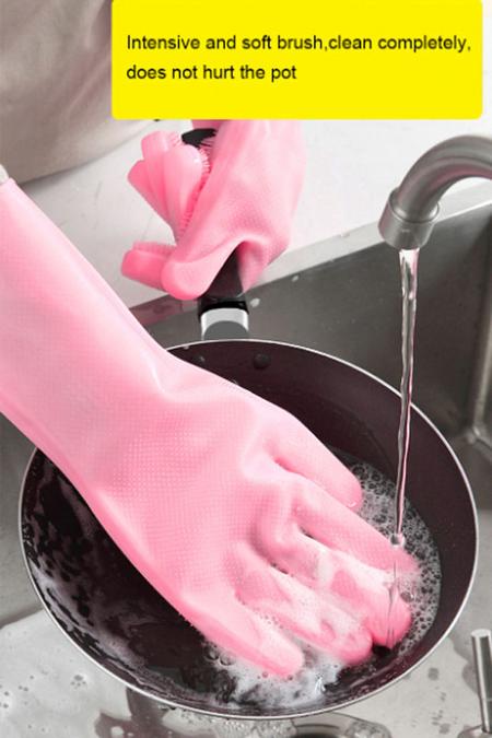 silicone scrubber magic gloves in Pakistan for dish washing, car cleaning, pet bathing, fruit washing, stove washing, cloth washing, glass cleaning and as anti-scalding Islamabad