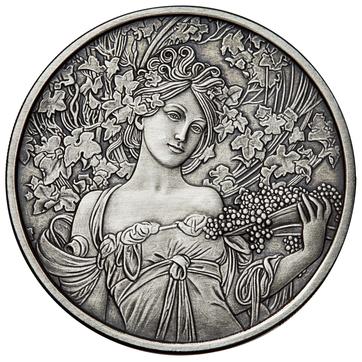 ALPHONSE MUCHA SILVER COINS