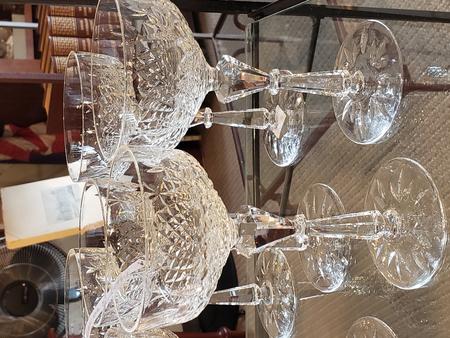 wonderful set of crystal glasses wine sherry