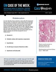 Rhabdo, Rhabdomyolysis, EM, Christopher Naranjo