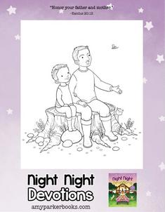 Night Night Devotions coloring pages