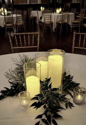 Gold and Crystal Candelabra for Wedding at Semple Mansion