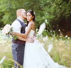 Stunning couple in our field of wild flowers