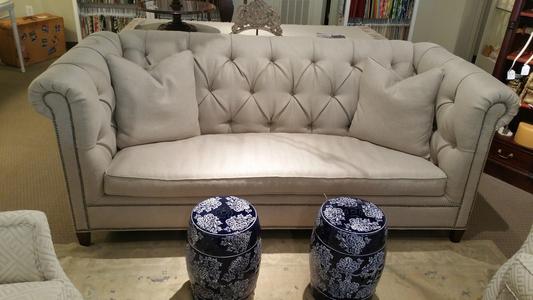 C. R. Laine, Sofa, new, custom, bespoke, linen