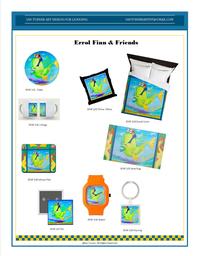 Funny bright fish and sea creatures for licensing.