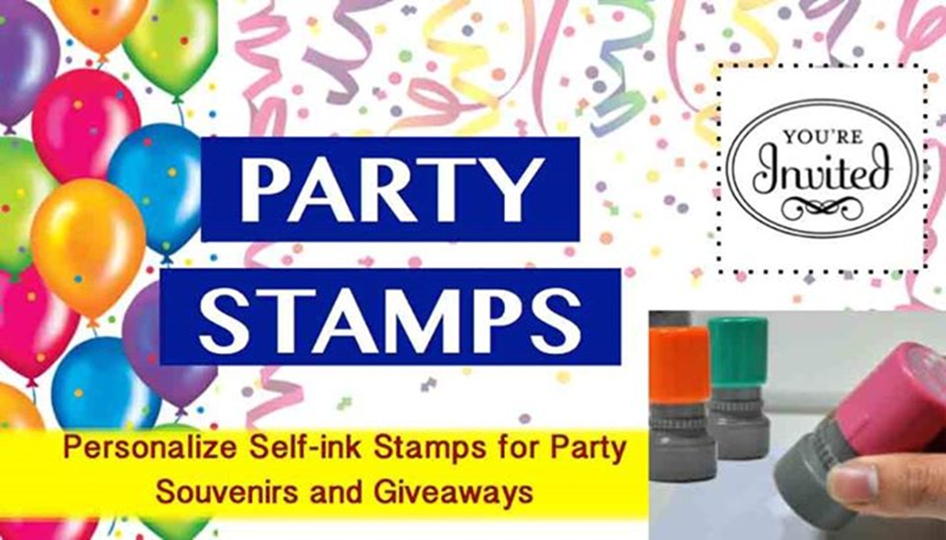 Other Event Party Supplies Self Ink Stamps Kids Birthday Party