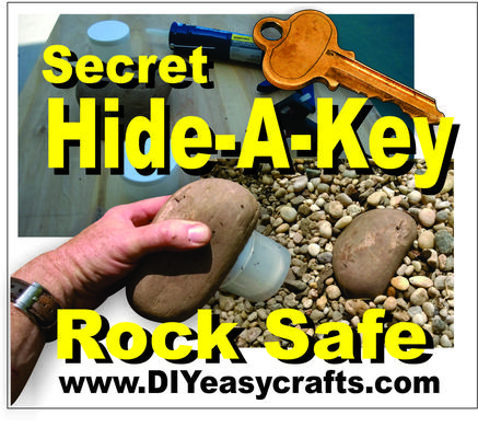 DIY Secret Hide a key rock safe. www.DIYeasycrafts.com